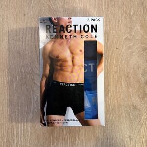 Kenneth Cole Reaction 3 Pk Sz Small Blue Boxers Cotton Stretch Performance NEW